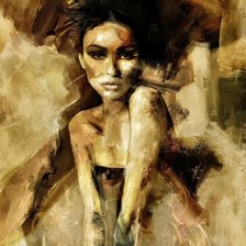 Схема вышивки «Девушка»