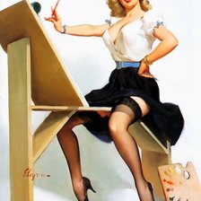 Схема вышивки «художница»