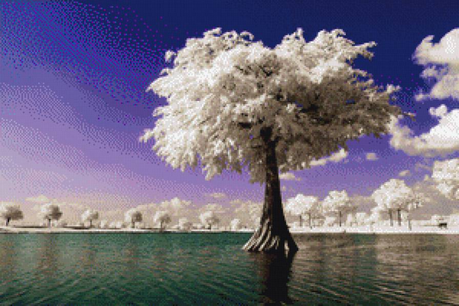 одиночество в саду - пейзаж, фентази - предпросмотр