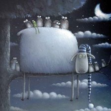 Схема вышивки «Спящая овечка»