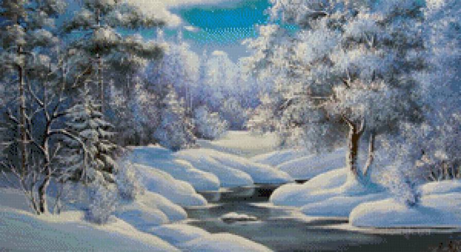 зимний пейзаж - природа, пейзаж - предпросмотр