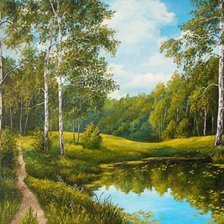 Схема вышивки «пейзаж»