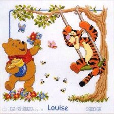 Схема вышивки «винни и тигра»