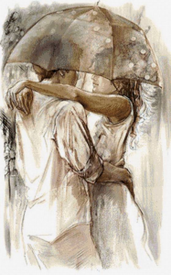 Акварель в стиле ланартэ - живопись, акварель, рисунок - предпросмотр