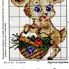 Схема вышивки «козочка - хозяйка»