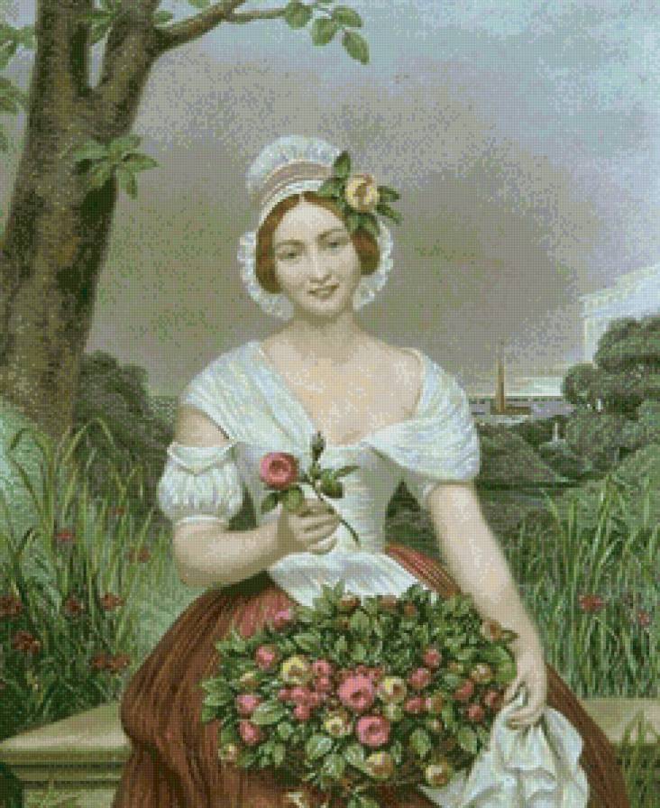 цветочница - девушка, дама - предпросмотр