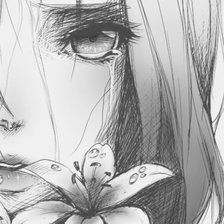 Схема вышивки «Грусть»