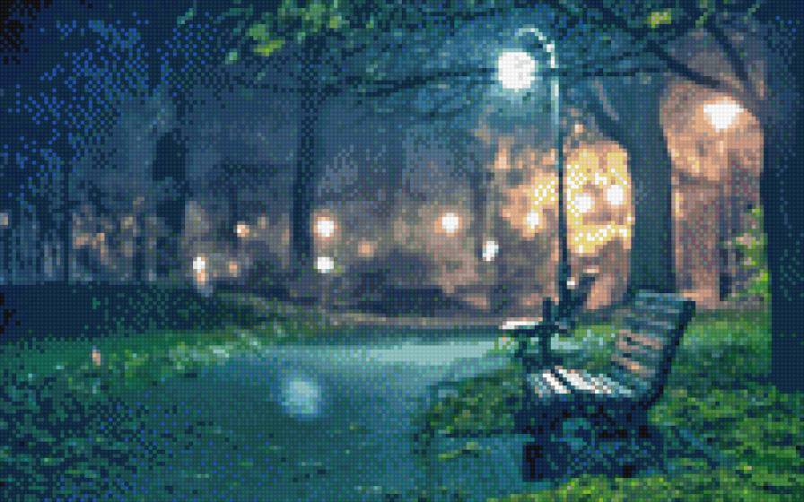 одиночество - ночь, улица, фонарь - предпросмотр