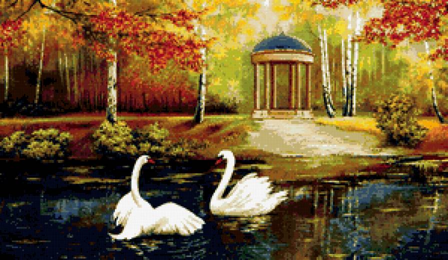 Лебеди - лебеди, птицы - предпросмотр