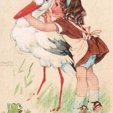 девочка и аист