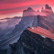 Схема вышивки «горы»