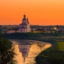 Схема вышивки «Суздаль на закате»