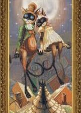 Схема вышивки «коты»