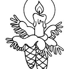 Схема вышивки «свечки на елке»