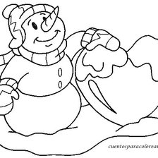 Схема вышивки «снеговик и сердце»