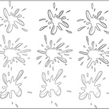 кляксы много