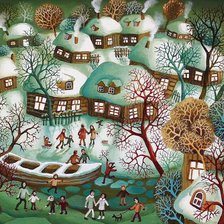 Схема вышивки «зима»