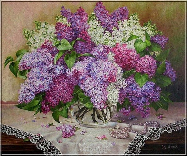 серия "сирень" - цветы.букеты.сирень.бусы - оригинал