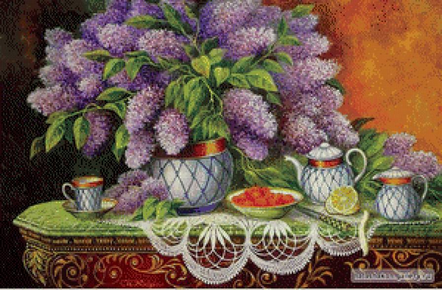 серия "сирень" - цветы.букеты.сирень.посуда - предпросмотр