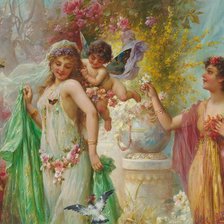 Схема вышивки «Приготовление к празднику»