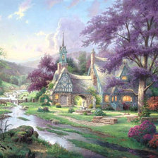 Схема вышивки «томас кинкейд»