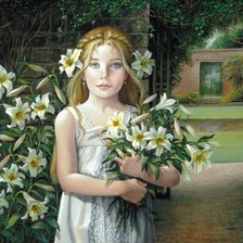 Схема вышивки «цветочек в цветах»