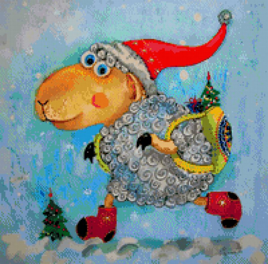 Символ 2015г - новогднее - предпросмотр