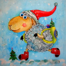 Схема вышивки «Символ 2015г»