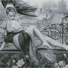 Схема вышивки «Девушка»