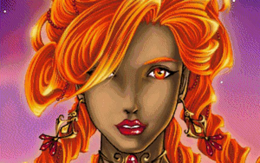 огненная дева - фэнтези, девушка - предпросмотр