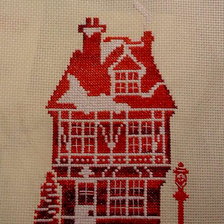 Схема вышивки «дом»
