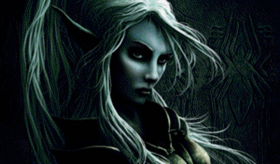 тёмная эльфийка - девушка, эльф - предпросмотр