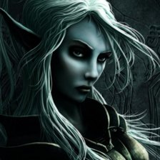 Схема вышивки «тёмная эльфийка»