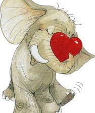Схема вышивки «слон ссердцем»