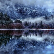 Схема вышивки «утро в горах»