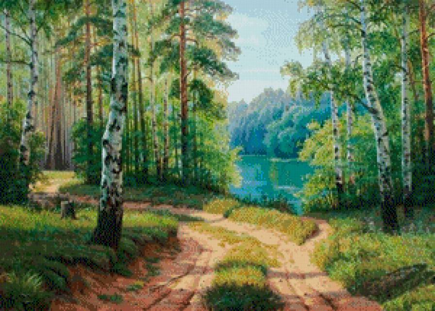 Берёзы у дороги - предпросмотр