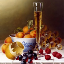 Схема вышивки «натюрморт с белым вином»