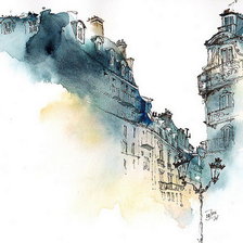 Схема вышивки «городской пейзаж»