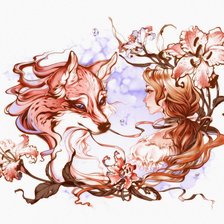 Схема вышивки «богиня лис»