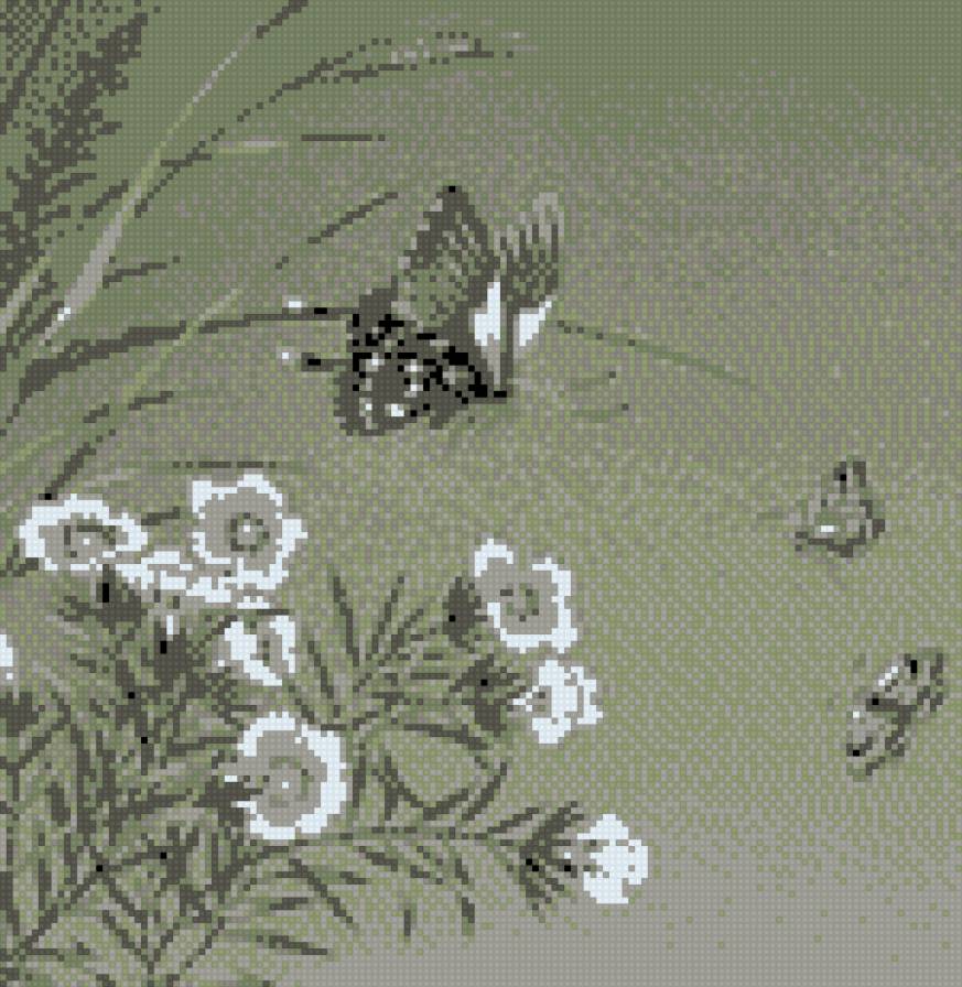 в китайском стиле - в китайском стиле, бабочка, сакура - предпросмотр