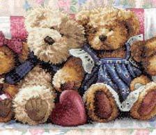 Схема вышивки «мишки тедди»