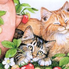 Схема вышивки «котики»