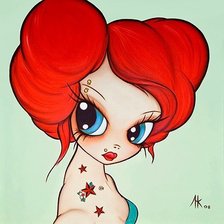 Схема вышивки «красные волосы»