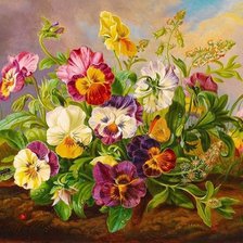 Схема вышивки «теменужки»