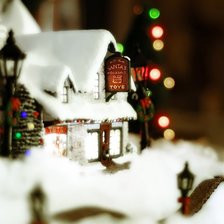 Схема вышивки «Пряничный рождественский домик»