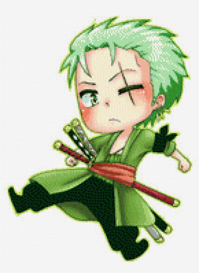 зоро чиби - ван пис, аниме - предпросмотр