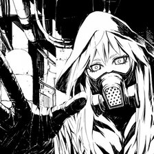 Схема вышивки «Девушка моснтр»