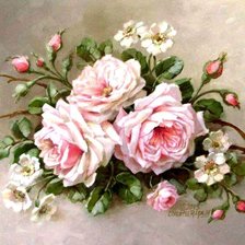 Схема вышивки «розы»