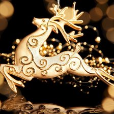 Схема вышивки «Золотой олень»