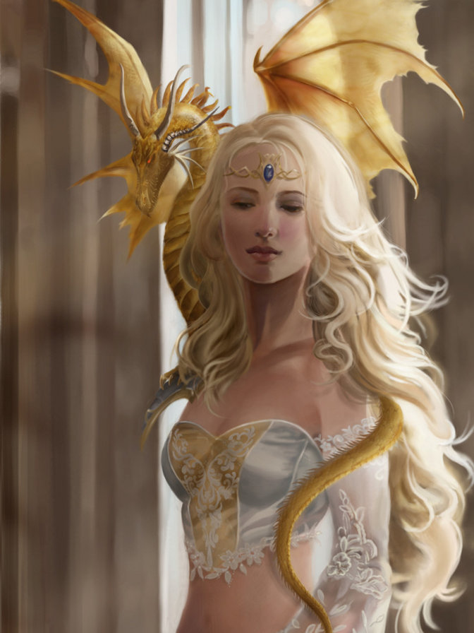 Асирия, хозяйка дракона (Нене Томас) - девушка, дракон, нене томас - оригинал